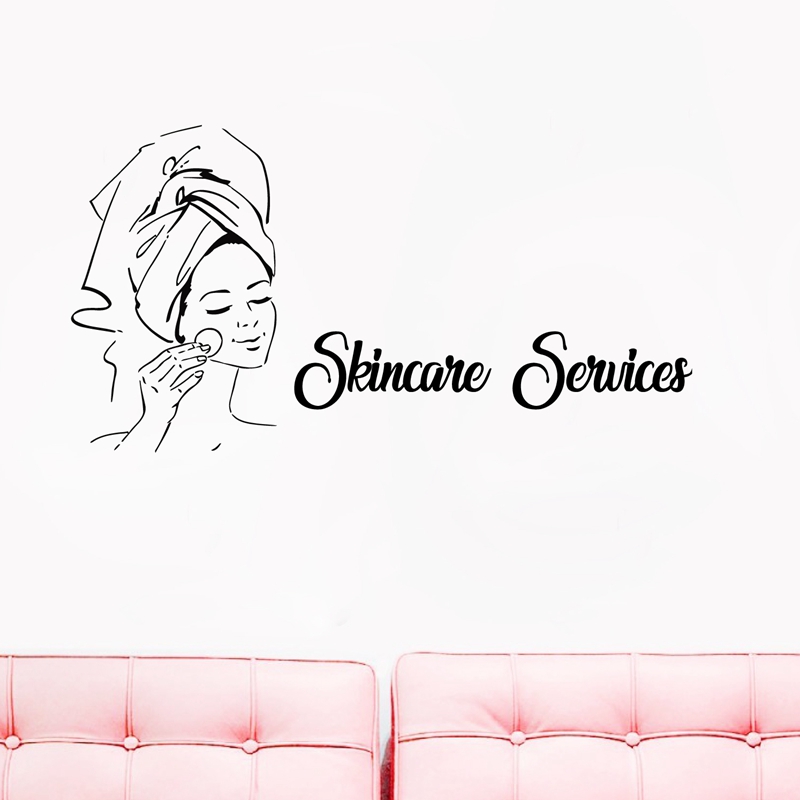 Skincare Quote - Decalque da parede da massagem do