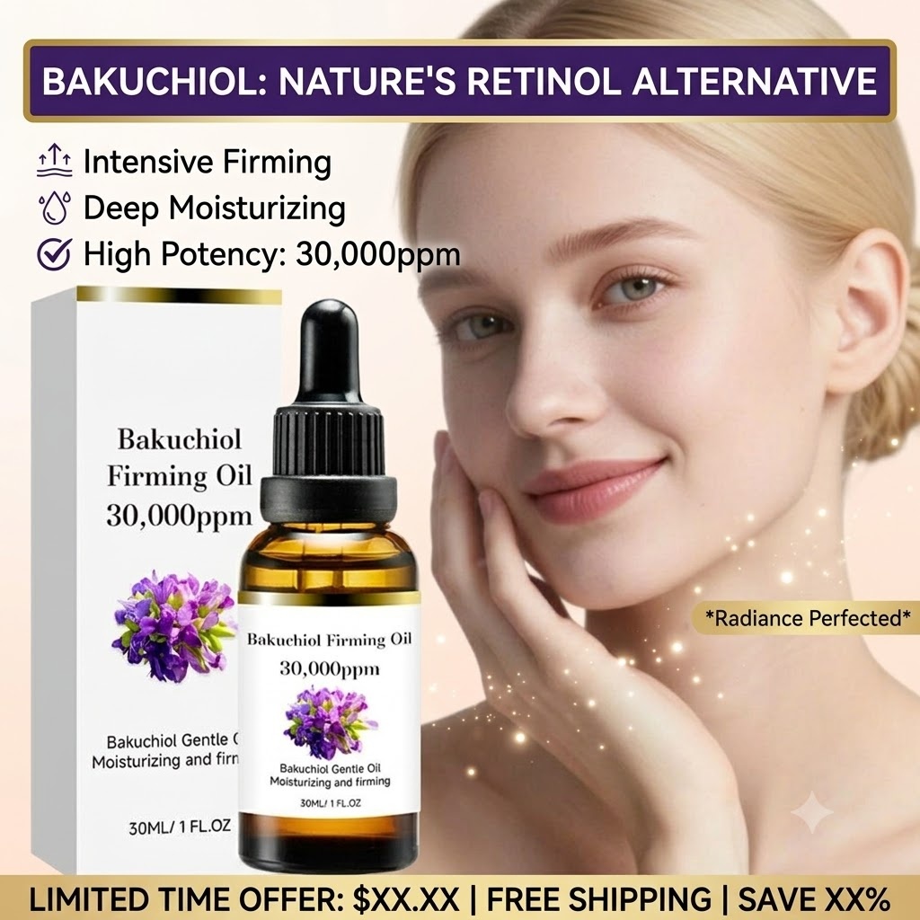 Óleo Facial de Bakuchiol 30ml, - Bakuchiol Retinol Alternative avaliação e preço